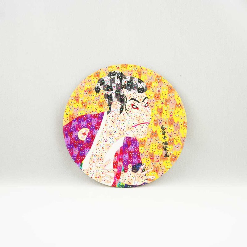 ai sayama 美浓烧圭藻土吸水杯垫 三代目大谷猫次之奴江户兵卫 - 杯垫 - 其他材质 蓝色