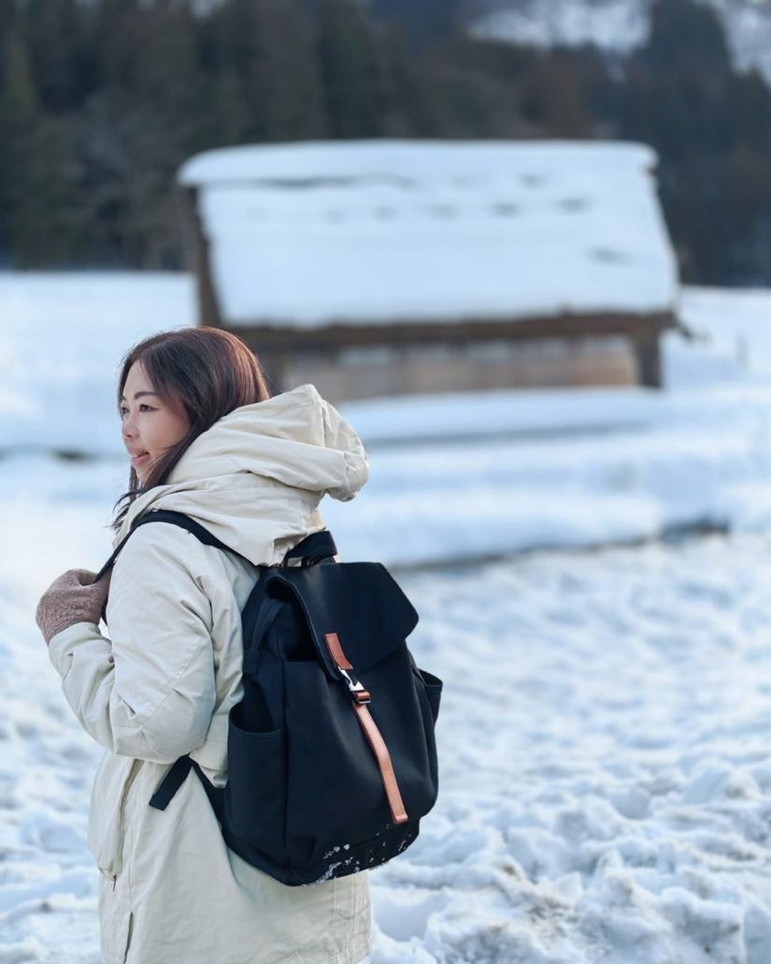 防泼水笔电后背包 日本蜡染帆布大容量旅行背包 黑色 -108号 - 后背包/双肩包 - 其他材质 黑色