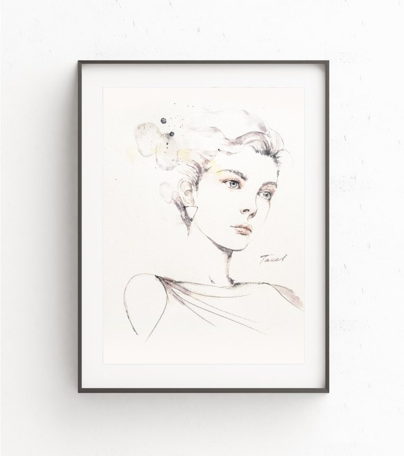 北欧风手绘水彩挂画NO.17壁画/居家摆设/室内设计 - 订制画像 - 纸 白色