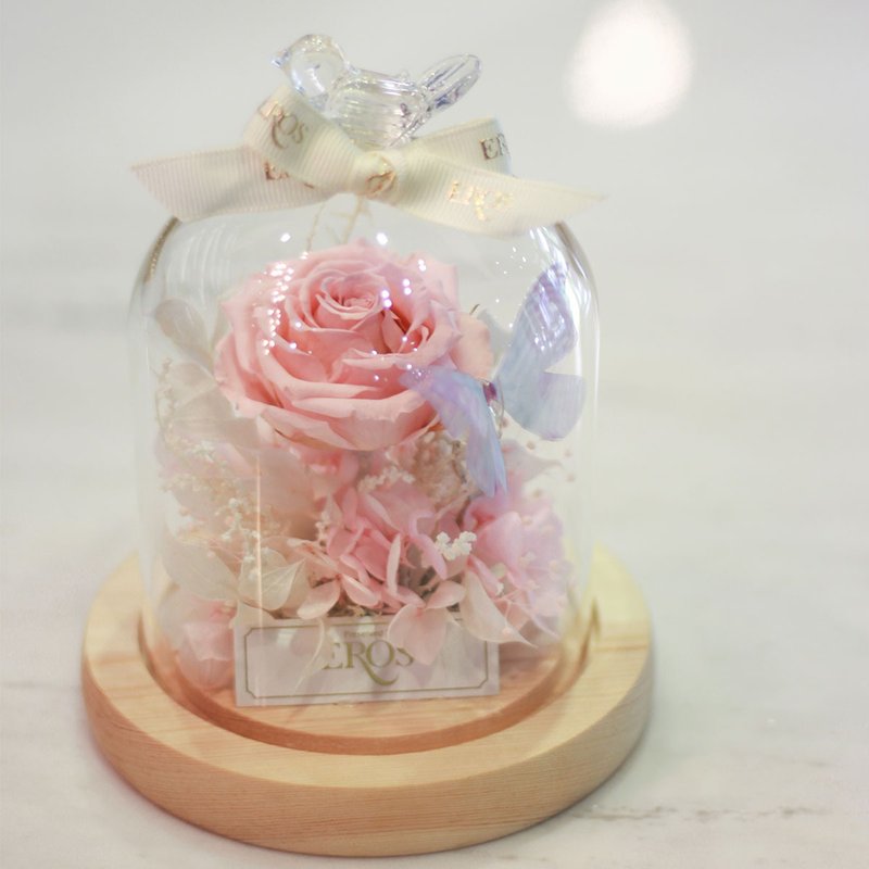钟爱于你永生玻璃罩盅 定制不凋花玫瑰花花礼 生日礼物 - 干燥花/捧花 - 植物．花 多色