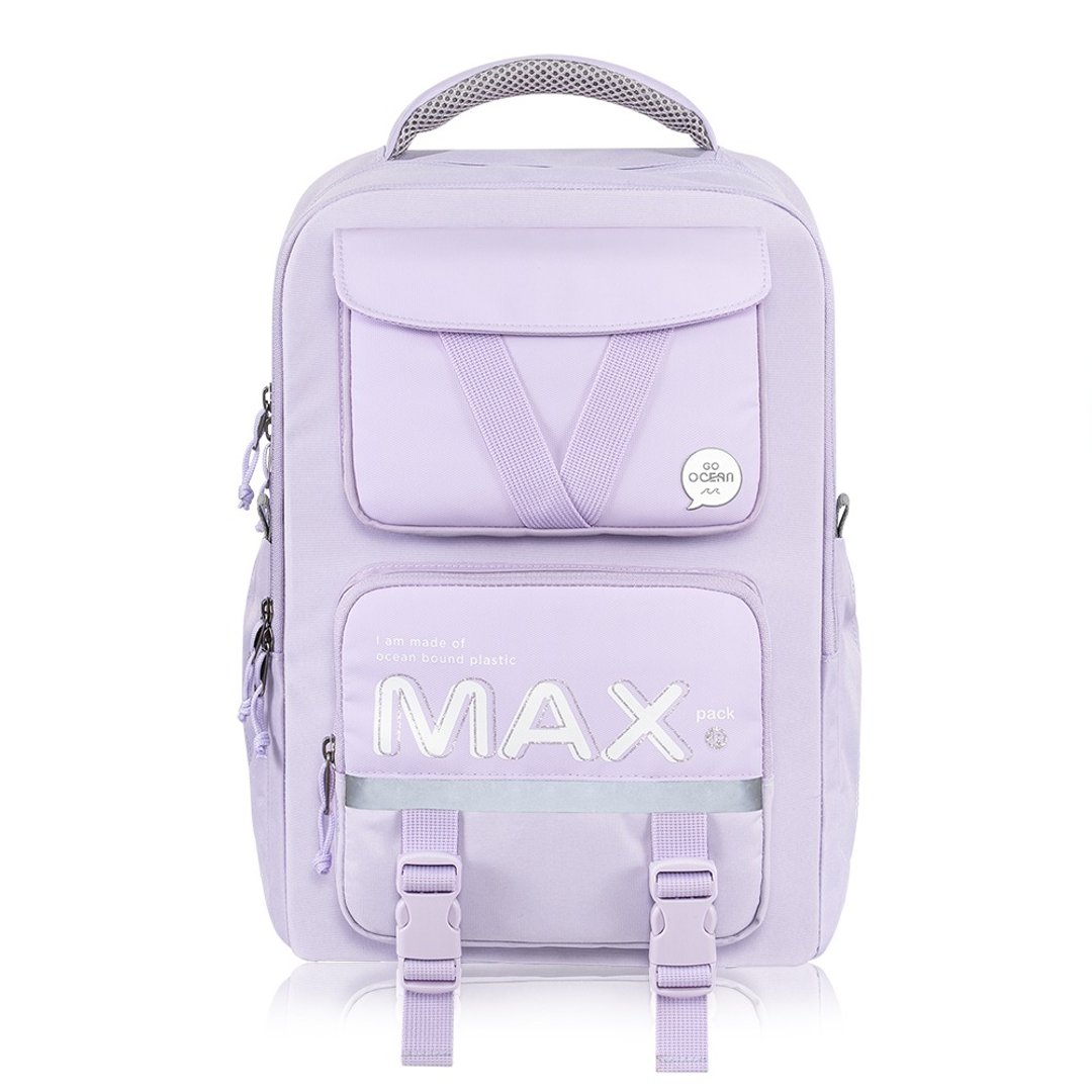 MAX灵感JR 守护海洋 超轻量护脊书包 Pro2S-梦幻紫 多隔层 A4可放 - 后背包/双肩包 - 防水材质 紫色