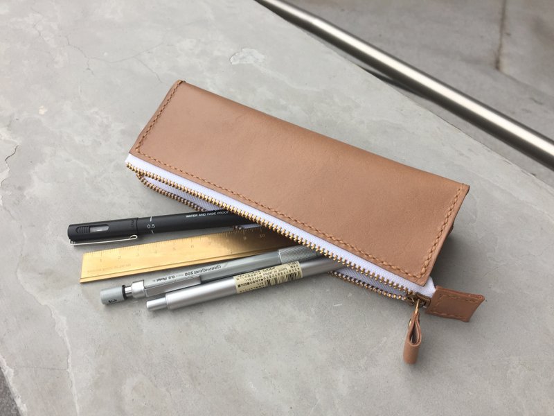 牛皮 真皮 文具 笔袋 Pencil Case Pen holder - 铅笔盒/笔袋 - 真皮 