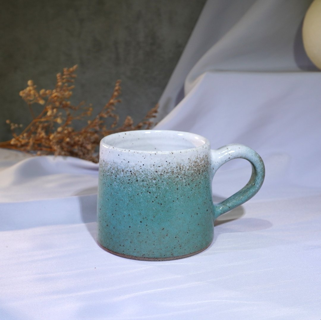 限定绿RF小山形杯-约200ml,茶杯,马克杯,水杯,咖啡杯 - 咖啡杯/马克杯 - 陶 多色