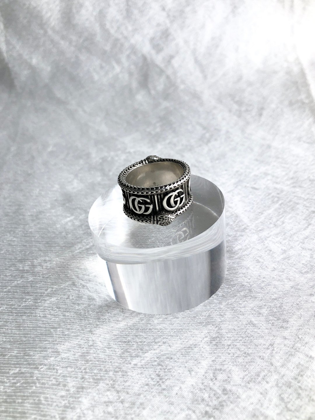 [日本直送，品牌二手包装] GUCCI 戒指，银Marmont，SILVER925，尺寸 22，复古，旧款，j3tgjs - 戒指 - 其他材质 银色