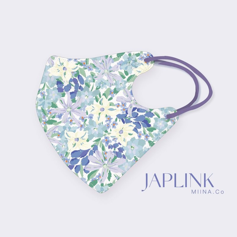 【标准】JAPLINK HEPA 高科技水驻极 立体医疗口罩- 星露花语-白 - 口罩 - 聚酯纤维 透明