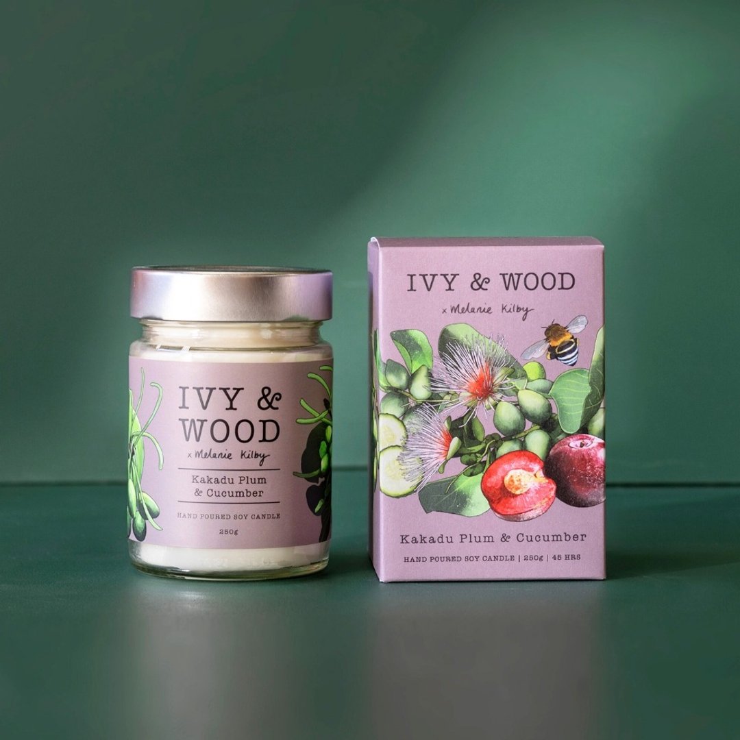 卡卡杜李与青瓜香氛蜡烛-【IVY&WOOD】天然手作香氛 - 蜡烛/烛台 - 其他材质 