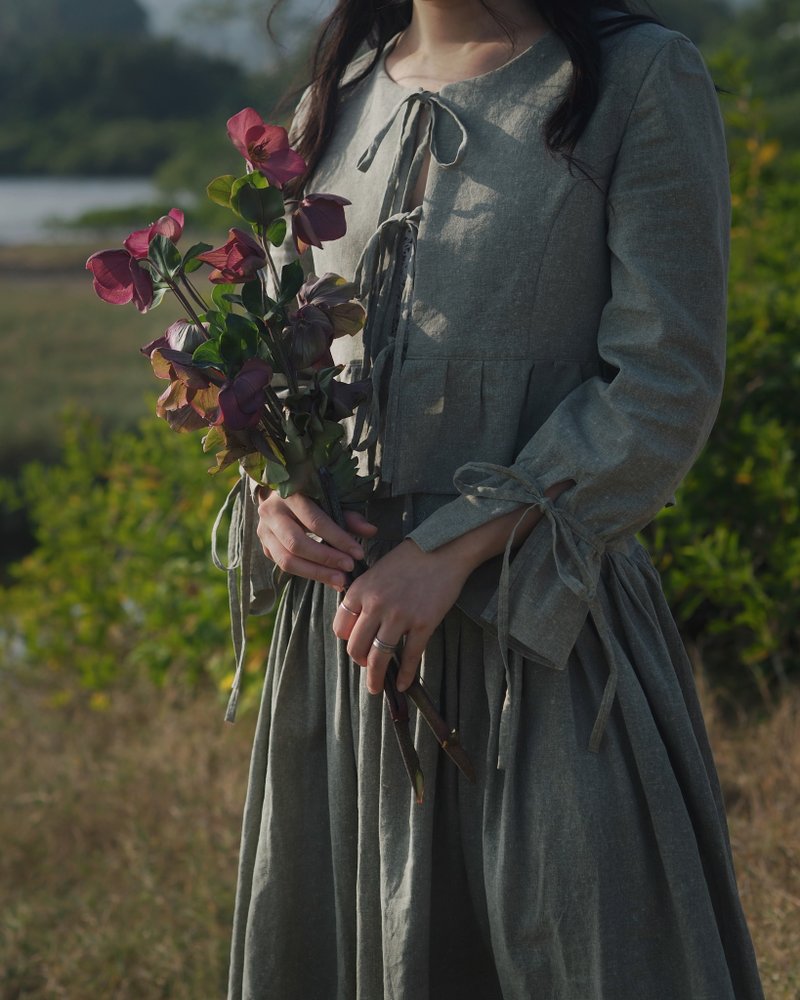 曼陀罗刺绣绑带外套 - 女装休闲/机能外套 - 棉．麻 