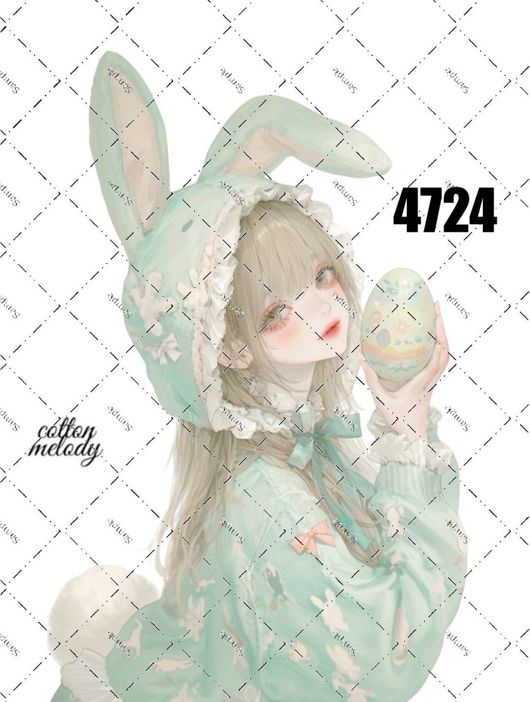 original sticker no.4724 人物贴纸 原创贴纸 原创人物贴纸 装饰贴纸 cotton melody - 贴纸 - 纸 