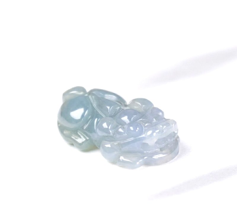 【招财神兽】冰种翡翠貔貅 | 天然缅甸玉翡翠 A 货 | 送礼 - 吊饰 - 玉石 透明