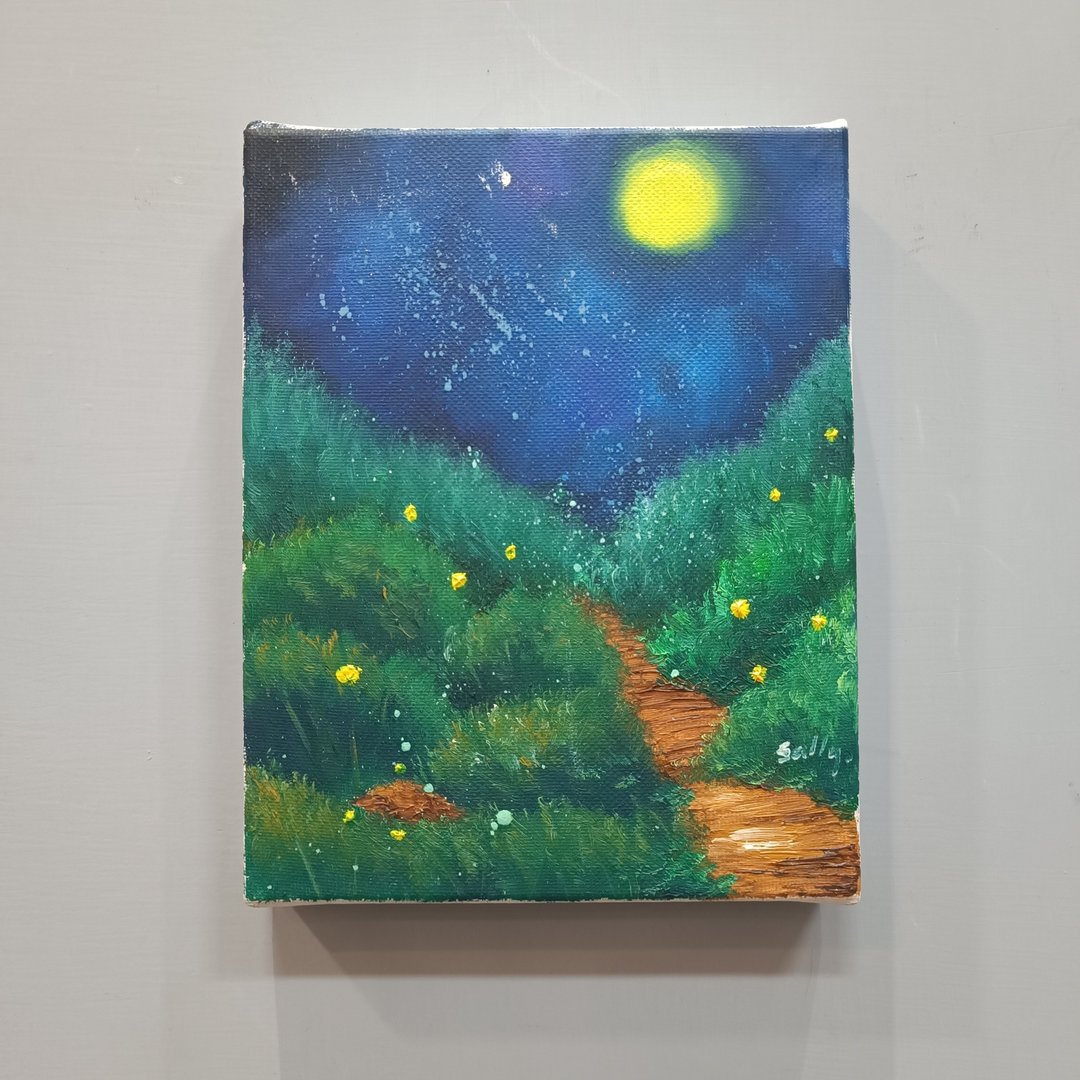 秘境小路-油画作品 展示品 教案样本 换季出清 海洋油画 - 海报/装饰画/版画 - 颜料 