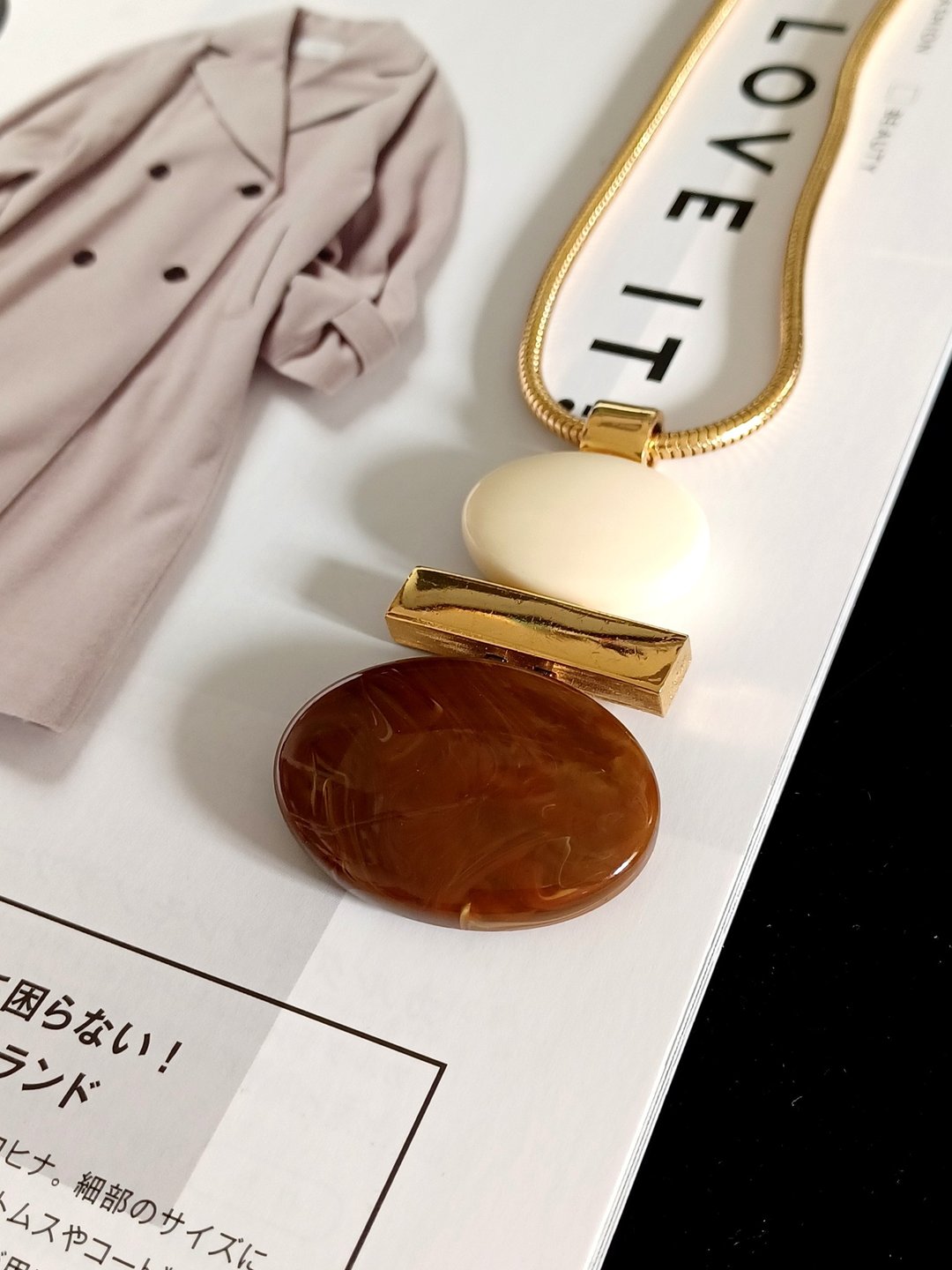 Avintage jewelry  AVON 摩登几何造型 项链 - 项链 - 其他金属 