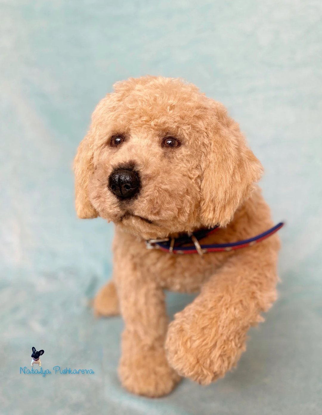 Goldendoodle 小狗/狗逼真的玩具 - 玩偶/公仔 - 聚酯纤维 白色