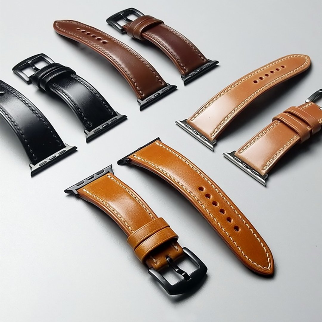 日本馬臀皮錶帶 Apple iwatch手錶帶 真皮蘋果錶帶【免費刻字】 - 表带 - 真皮 