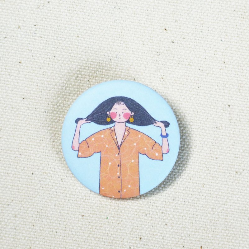 橘子汽水 Orange girl / 徽章 - 徽章/别针 - 塑料 橘色