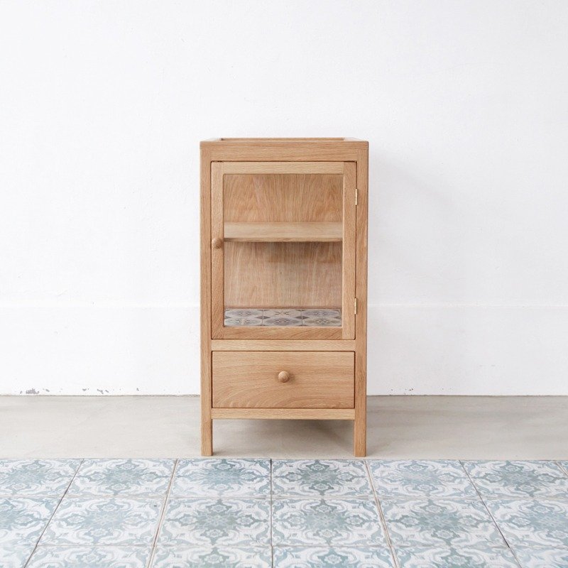 来去京都吃茶实木西班牙磁砖玻璃橱 (接受尺寸订制) - 衣柜/鞋柜 - 木头 