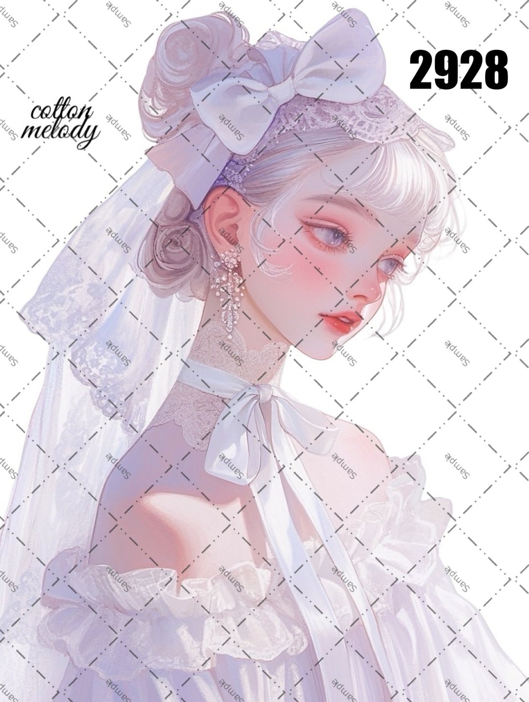 original sticker no.2928 人物贴纸 原创贴纸 原创人物贴纸 装饰贴纸 cotton melody - 贴纸 - 纸 