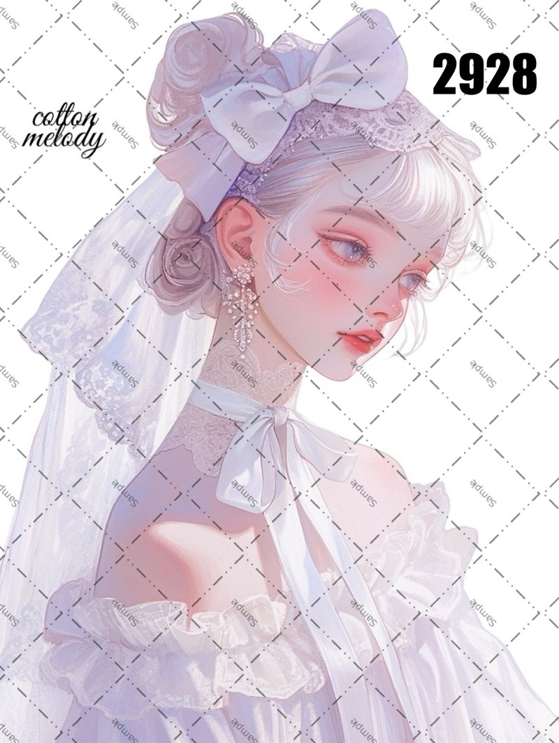 original sticker no.2928 人物贴纸 原创贴纸 原创人物贴纸 装饰贴纸 cotton melody - 贴纸 - 纸 