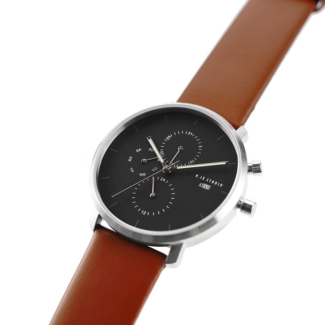 Minimal Watches : MONOCHROME CLASSIC - ONYX/LEATHER (Brown) - 女表 - 真皮 咖啡色