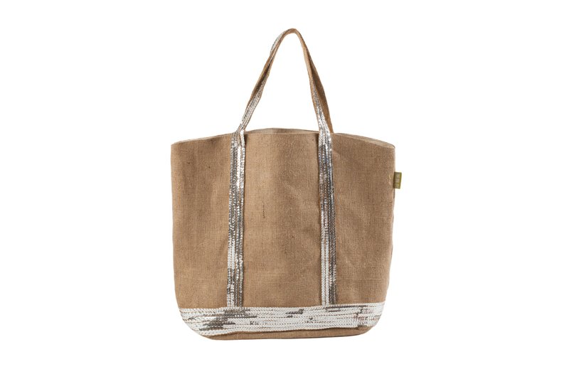 非有不可亮片 潮麻包 环保袋 - 侧背包/斜挎包 - 棉．麻 卡其色