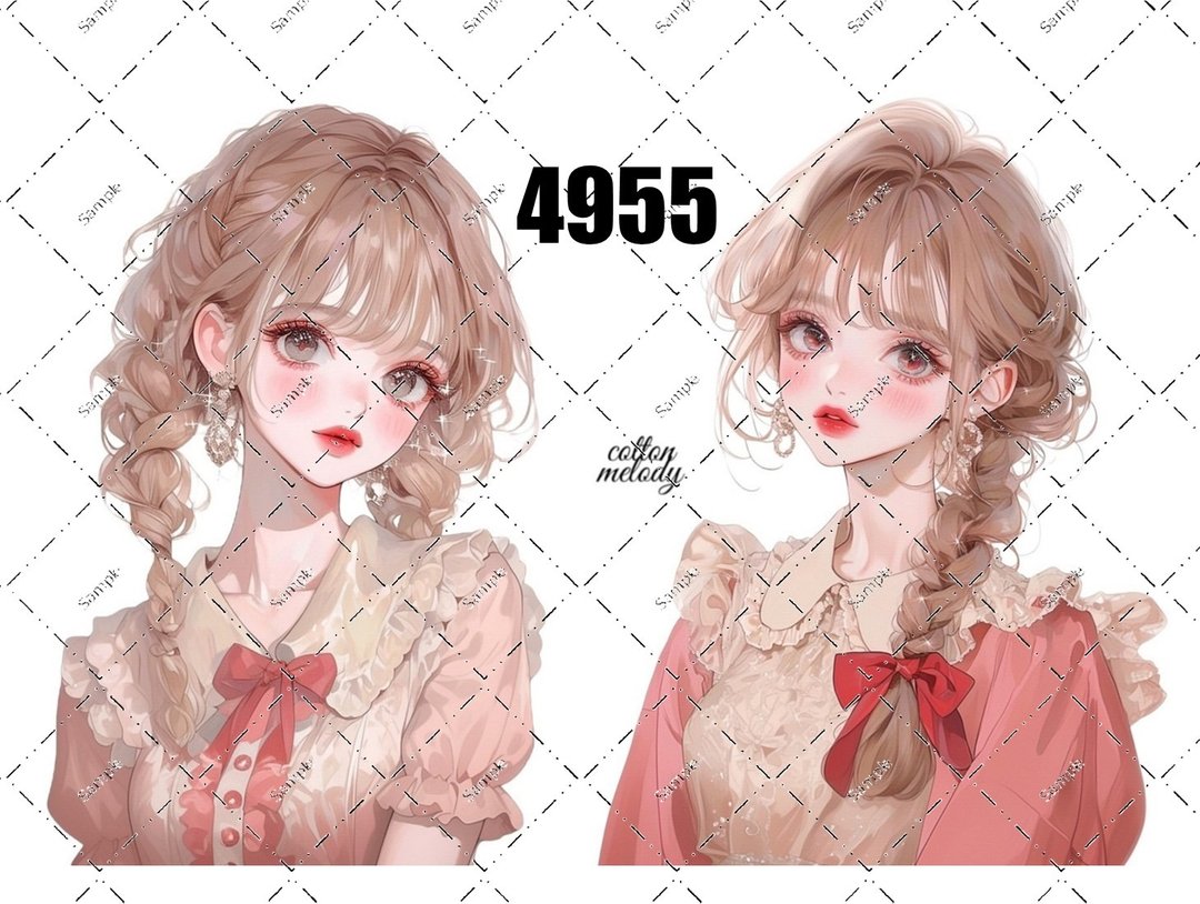 original sticker no.4955 人物贴纸 原创贴纸 原创人物贴纸 装饰贴纸 cotton melody - 贴纸 - 纸 
