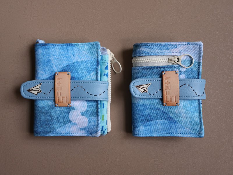 *起飞 布短夹/中短夹* - 皮夹/钱包 - 棉．麻 蓝色