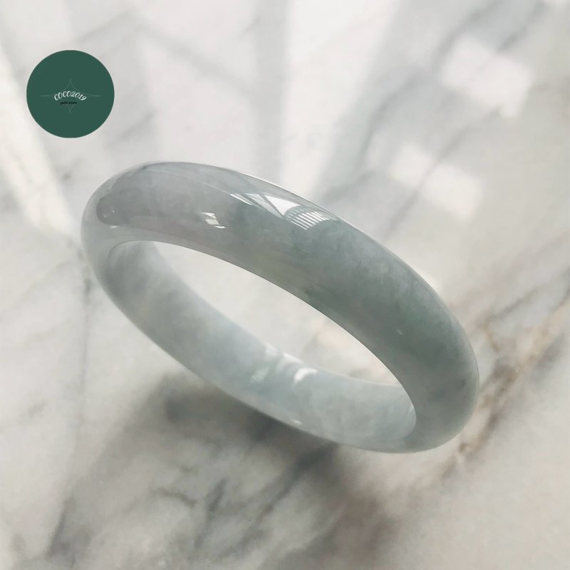 翡翠 手镯　缅甸产  天然 硬玉  55.0mm - 手链/手环 - 玉石 紫色