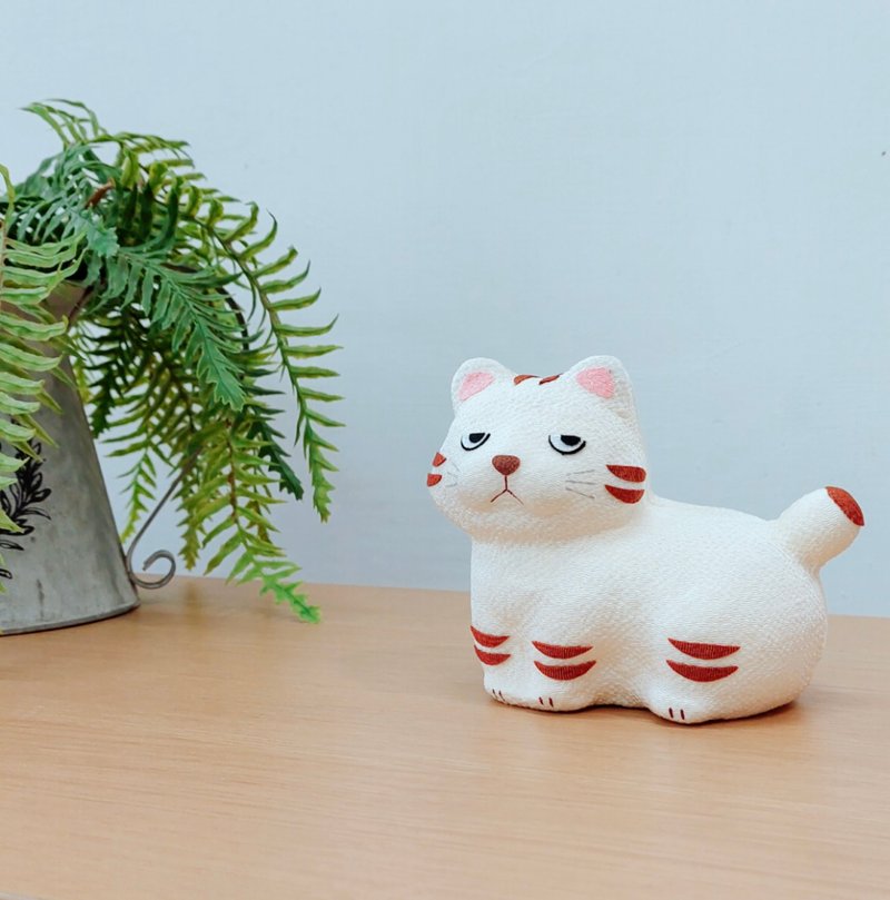 日本【RYUKODO】授权-老大猫-办公|礼物|结婚|圣诞礼盒|入厝 - 摆饰 - 丝．绢 白色