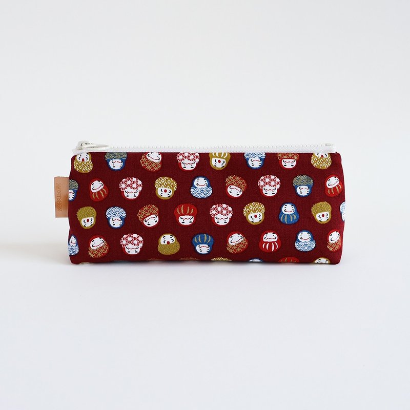 手工制作贺年祝福不倒翁图样笔袋 - 铅笔盒/笔袋 - 棉．麻 多色