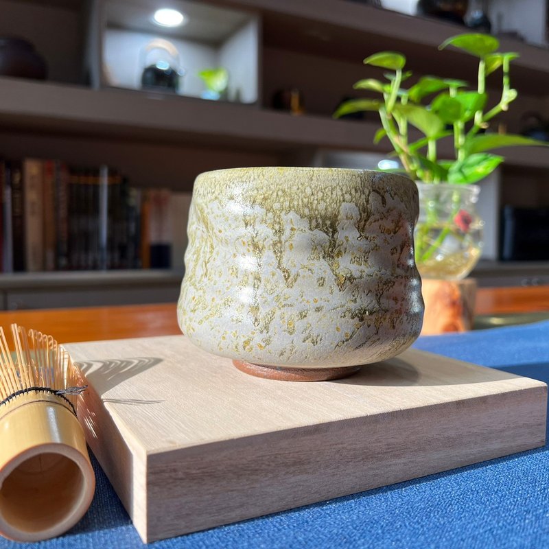 台湾陶艺大师苏秉康 - 厚釉薄青绿茶碗(包窑作品) - 碗 - 陶 绿色