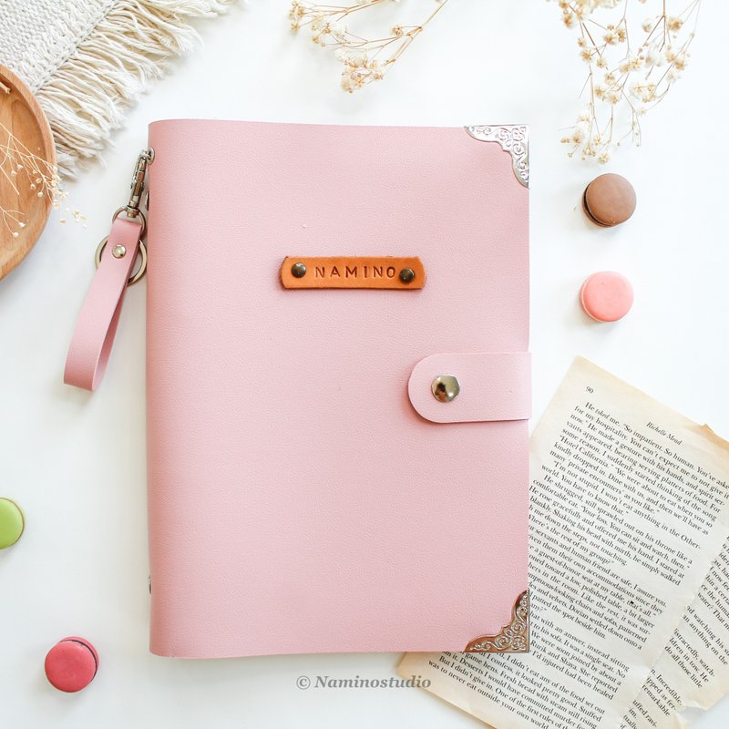 草莓马卡龙系列笔记本 Ver.02 (含钥匙圈) - 笔记本/手帐 - 人造皮革 粉红色