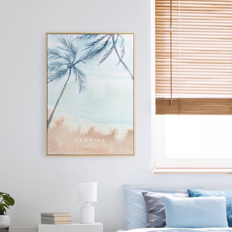 佛州棕榈滩 - 夏日风舒压海边挂画/海滩放松挂画/床头挂画/新居礼 - 海报/装饰画/版画 - 其他材质 多色