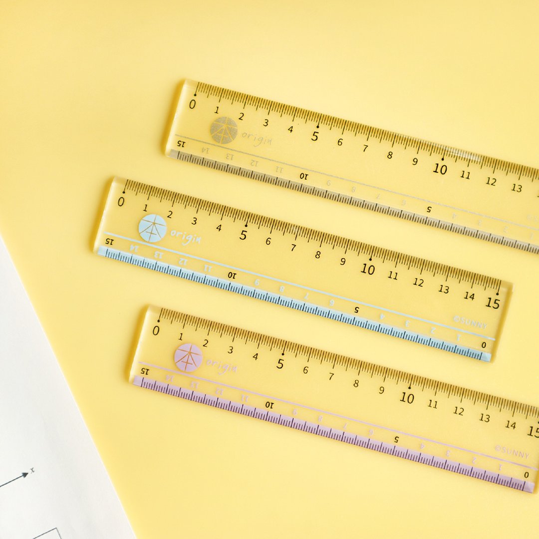 本系列 / 15cm 透明尺 (3色) 学生必备 直尺 塑胶尺 - 铅笔/自动铅笔 - 其他金属 