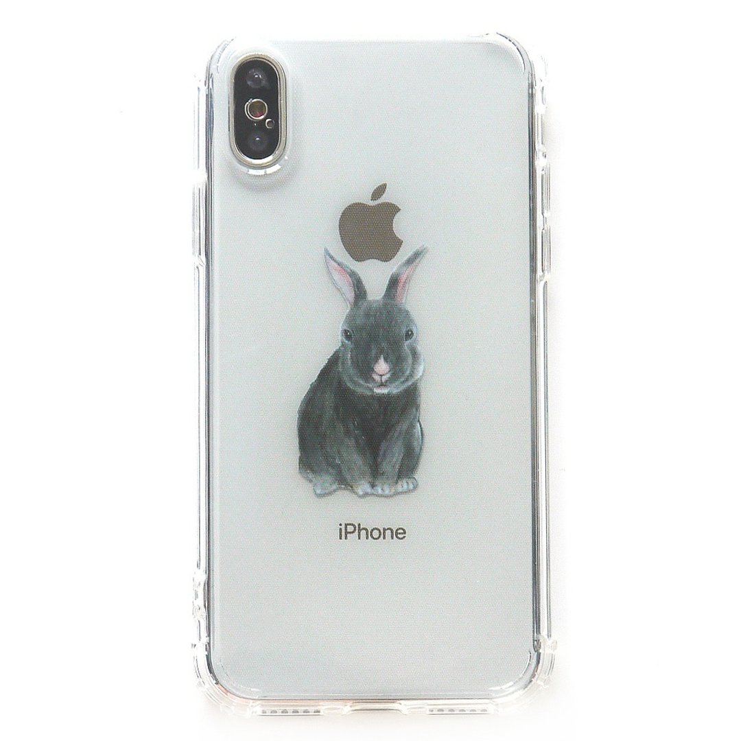 黑兔 - 手机壳 | TPU Phone case 防摔 空压壳 | 可加字设计 - 手机壳/手机套 - 橡胶 透明