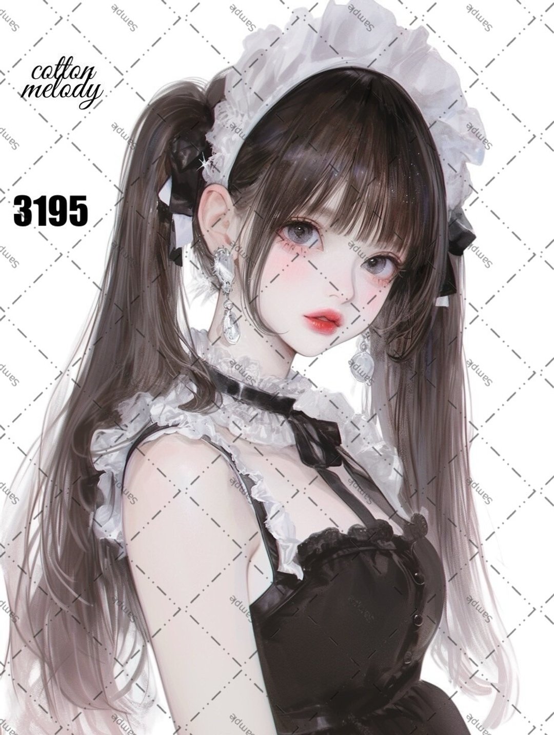 original sticker no.3195 人物贴纸 原创贴纸 原创人物贴纸 装饰贴纸 cotton melody - 贴纸 - 纸 