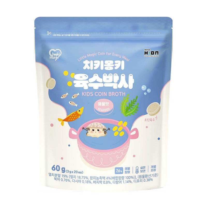 韩国【Cheeki Monki】魔法厨房汤锭 海鲜蔬菜(60g) - 其他 - 其他材质 