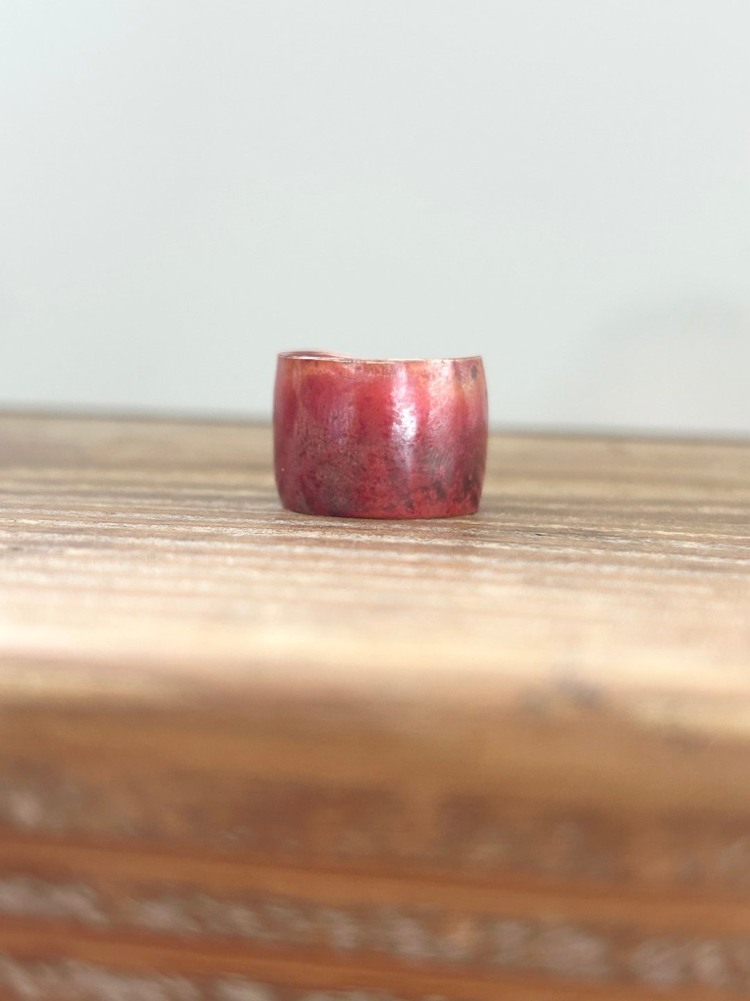 耳骨夹“scarlet copper”bulge - 耳环/耳夹 - 其他金属 红色