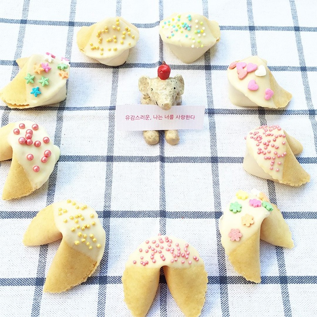 婚礼小物 生日礼物 定制化幸运签饼 混搭白巧克力 手工饼干QUOTES - 手工饼干 - 新鲜食材 白色