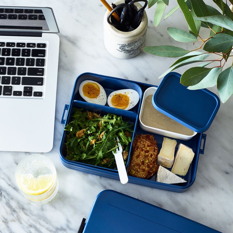 Mepal分隔方形餐盒 (L) - 便当盒/饭盒 - 塑料 蓝色