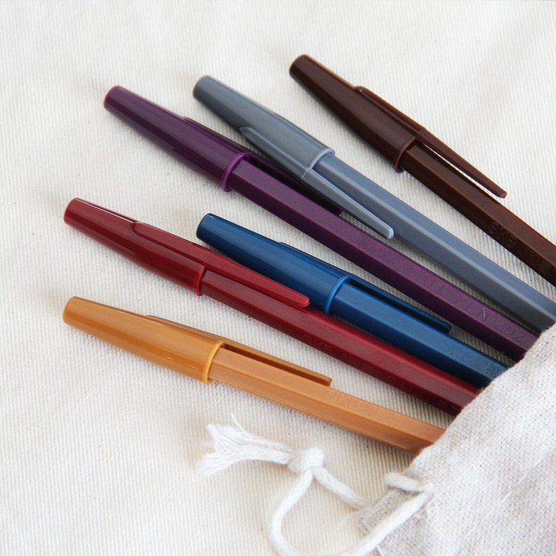 SKB文明钢笔【SB-202G】复古潮 | 秘书复古中性笔(3入2款) - 圆珠笔/中性笔 - 塑料 多色