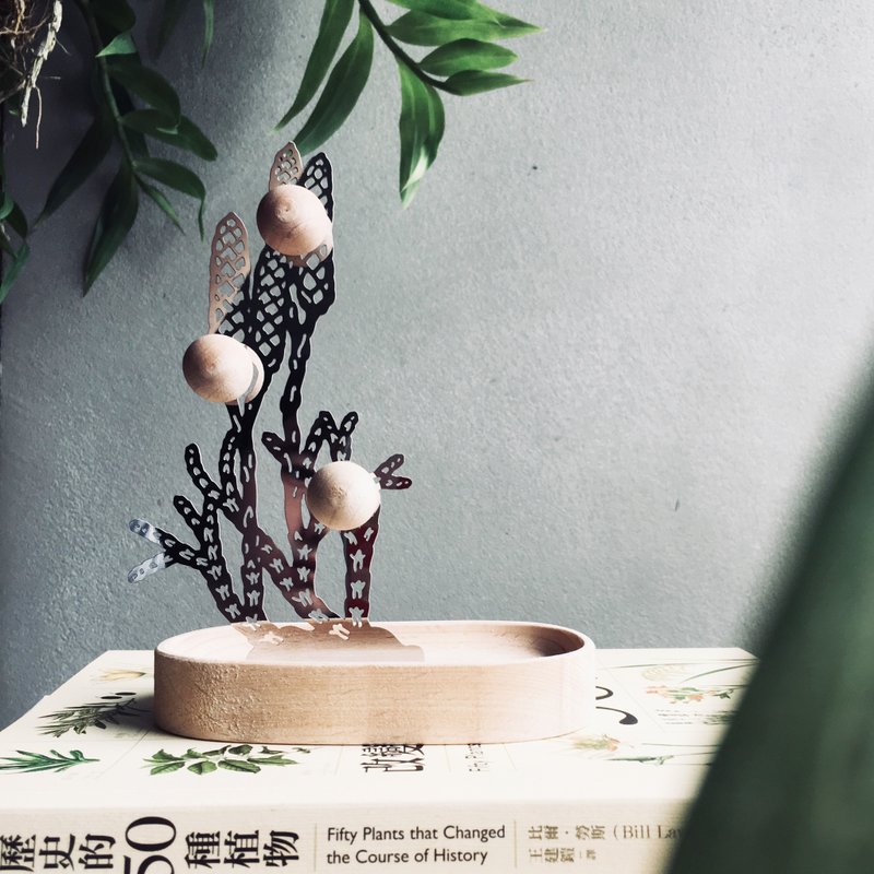 【换季特卖】蕨对置物挂架 - 玉山地刷子|饰品架 女友 送礼 情侣 - 摆饰 - 不锈钢 银色