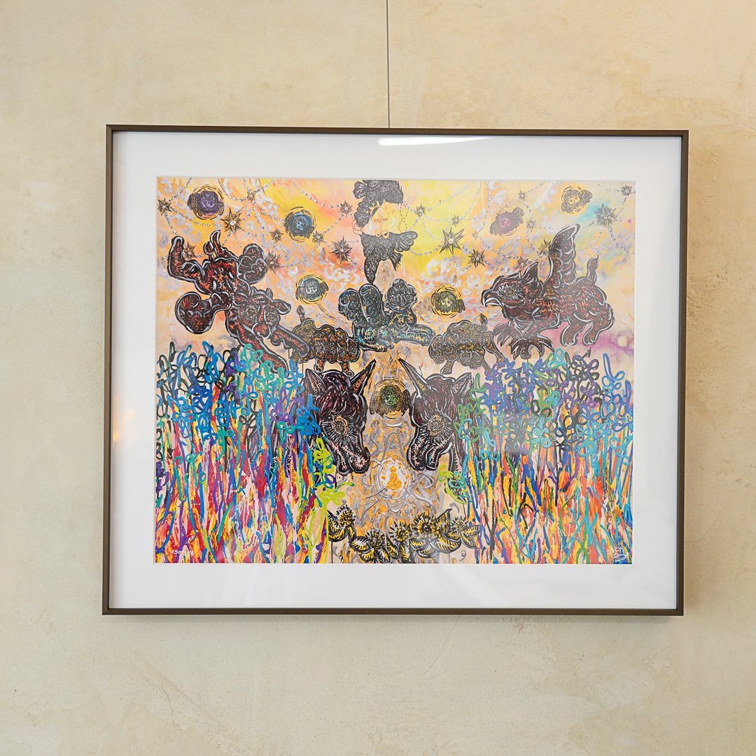 限量版画 | 小松美羽 Miwa Komatsu- 神圣的联系 - 海报/装饰画/版画 - 纸 