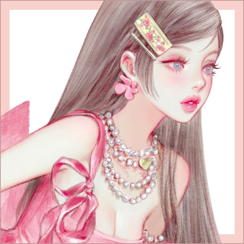 艾莉卡 - 贴纸 - 纸 粉红色
