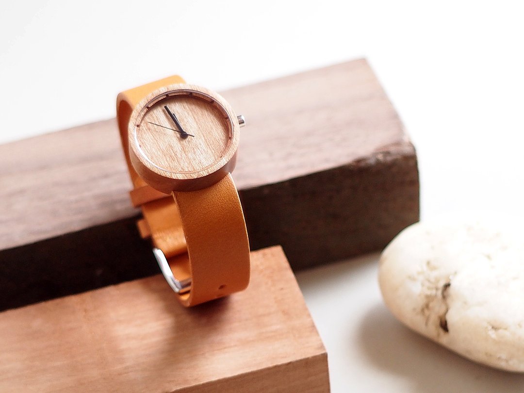 Nakari watch Cherry Tan Girl size - 女表 - 木头 