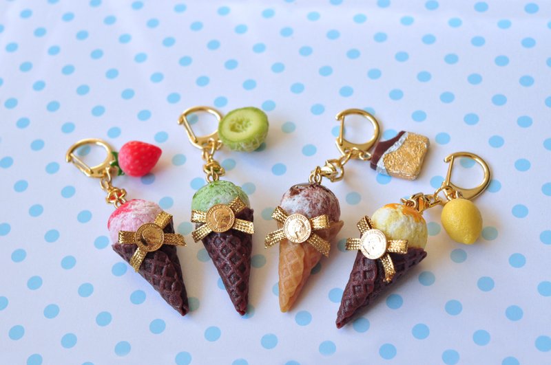 纯手工 冰淇淋吊饰 / 仿真黏土 - 吊饰 - 粘土 