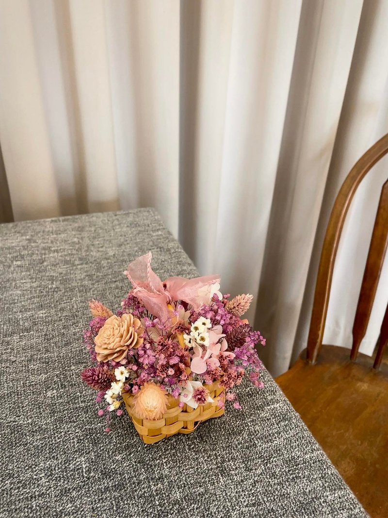 干燥桌花【小花篮】桌花 盆花 开幕送礼 生日礼物 新居花礼 - 干燥花/捧花 - 植物．花 