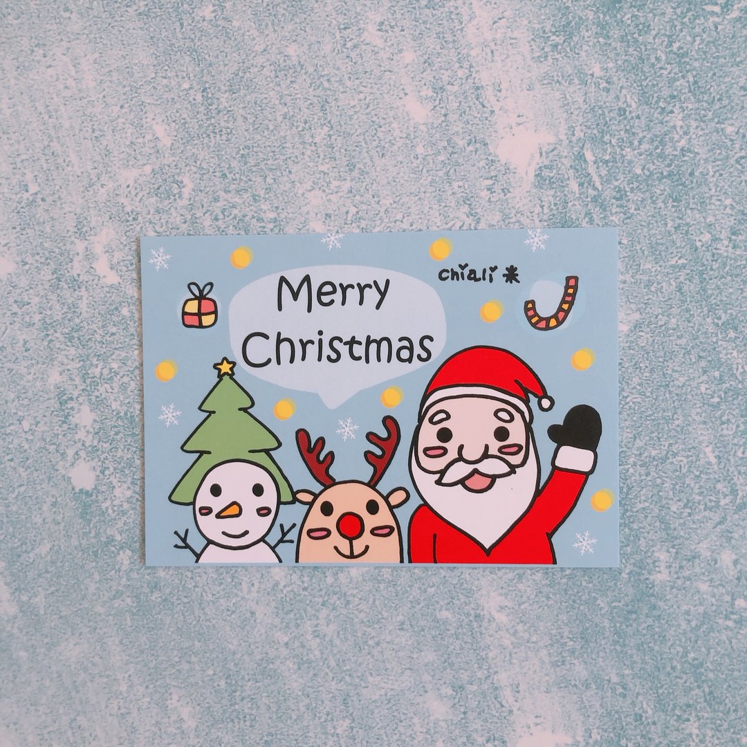 圣诞明信片 背面图案随机出货 - 卡片/明信片 - 纸 白色