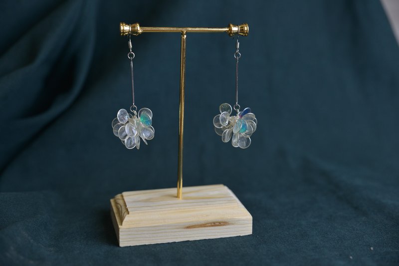 Sandra's 纯粹~ 冰山美人 树脂 耳环 - 耳环/耳夹 - 树脂 紫色