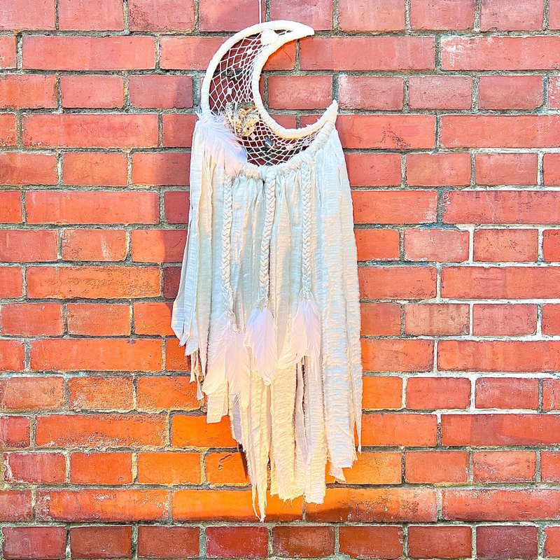 作品 月光下 月亮形状 捕梦网 - 墙贴/壁贴 - 水晶 白色