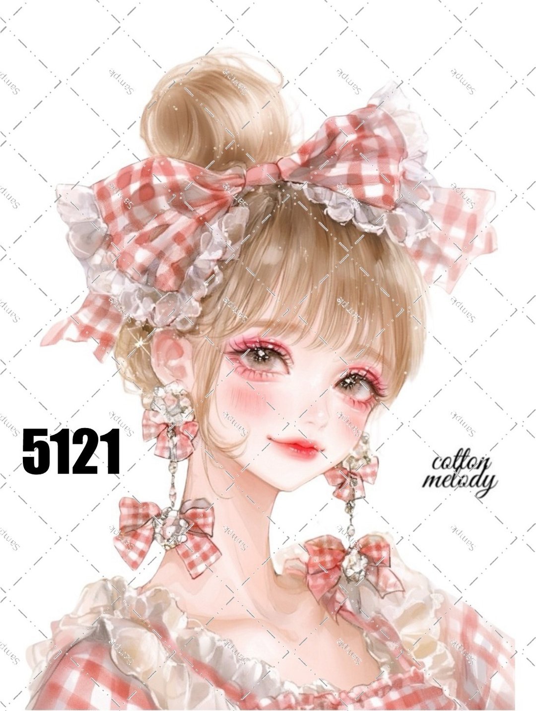 original sticker no.5121 人物贴纸 原创贴纸 原创人物贴纸 装饰贴纸 cotton melody - 贴纸 - 纸 