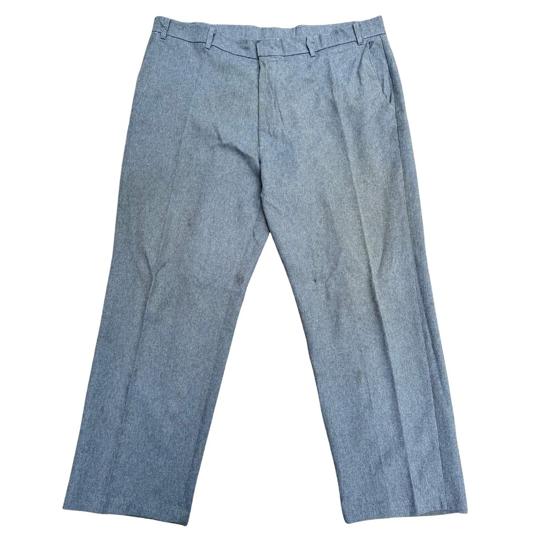 复古 70 年代 Levi's Action Slacks 男款灰色长裤 – 直筒裤 美国制造 - 男士长裤 - 棉 灰色